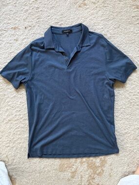 Reformed Navy Polo with Spread Collar